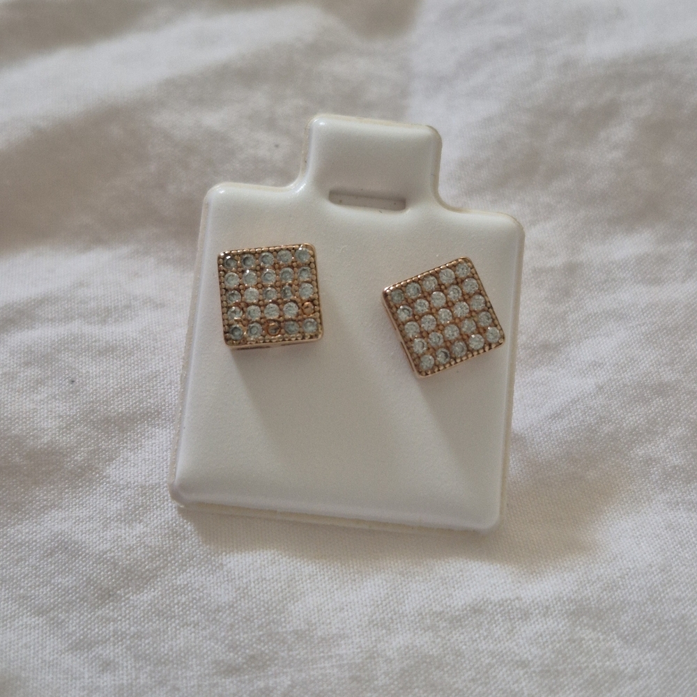 Rose Gold Screw Back Stud Earrings